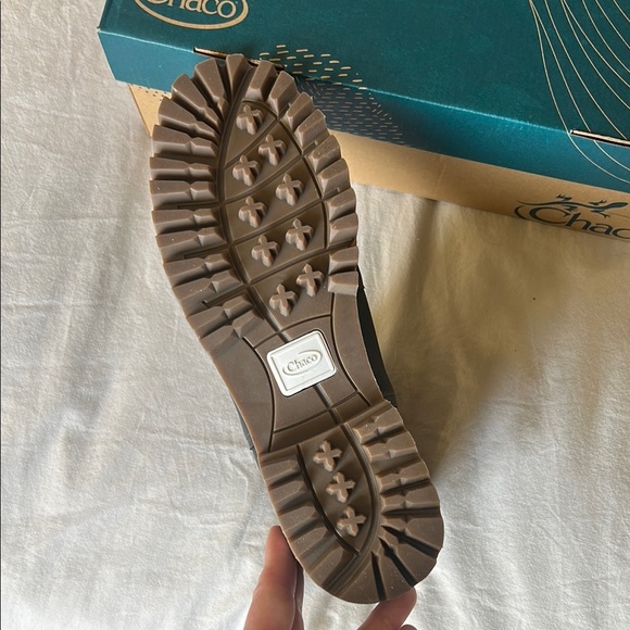 Chaco Black Leather Winter Boots with Tan Soles - Picture 4 of 5